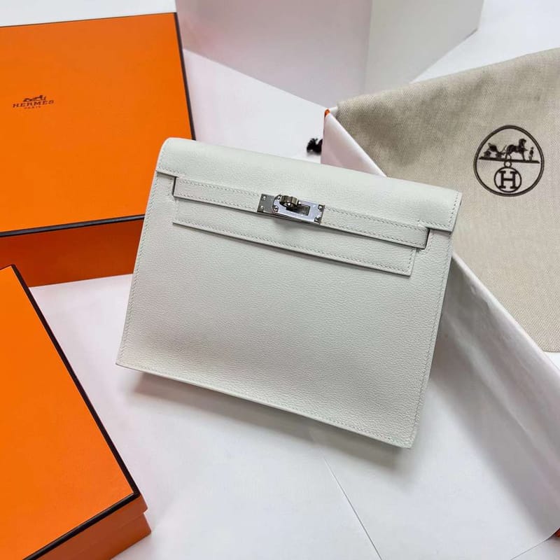KELLY DANSE EVERCOLOR 01 PURE WHITE SILVER HARDWARE PHW 22CM FULL HANDMADE