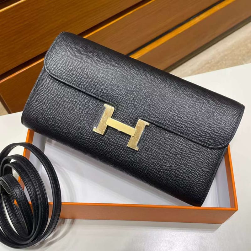 CONSTANCE TO GO EPSOM CK89 BLACK GOLD HARDWARE 20CM FULL HANDMADE