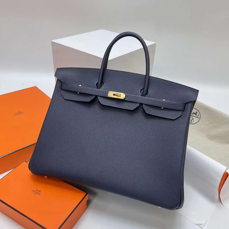 BIRKIN TOGO 2Z MIDNIGHT BLUE GOLD HARDWARE GHW 40CM FULL HANDMADE
