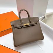 BIRKIN SWIFT CK18 ETOUPE GREY GOLD HARDWARE GHW 25CM FULL HANDMADE