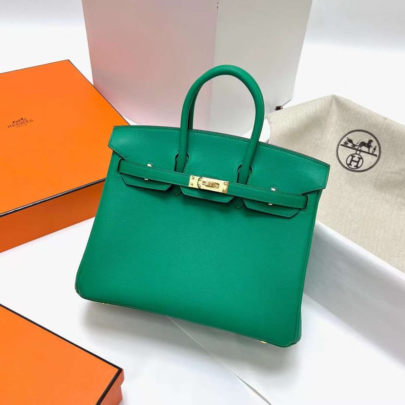 BIRKIN SWIFT 6W MINT GREEN GOLD HARDWARE GHW 25CM FULL HANDMADE