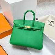 BIRKIN SWIFT K1 BAMBOO GREEN GOLD HARDWARE GHW 25CM FULL HANDMADE