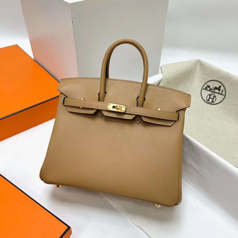 BIRKIN SWIFT 0M KHAKI GOLD HARDWARE GHW 25CM FULL HANDMADE