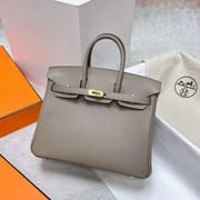 BIRKIN SWIFT M8 GRIS ASHPITE GOLD HARDWARE GHW 25CM FULL HANDMADE