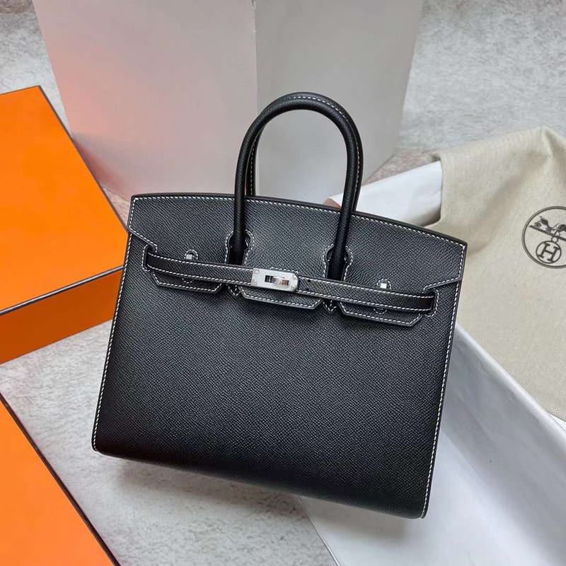 Birkin 25cm Sellier Epsom CK89 Noir Phw
