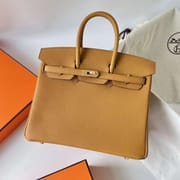 BIRKIN TOGO 2S SESAME YELLOW GOLD HARDWARE GHW 25CM FULL HANDMADE