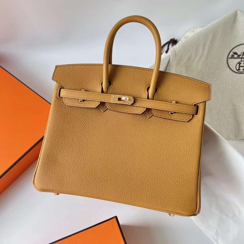 BIRKIN TOGO 2S SESAME YELLOW GOLD HARDWARE GHW 25CM FULL HANDMADE
