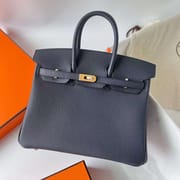 BIRKIN TOGO 2Z DEEP DARK BLUE GOLD HARDWARE GHW 25CM FULL HANDMADE