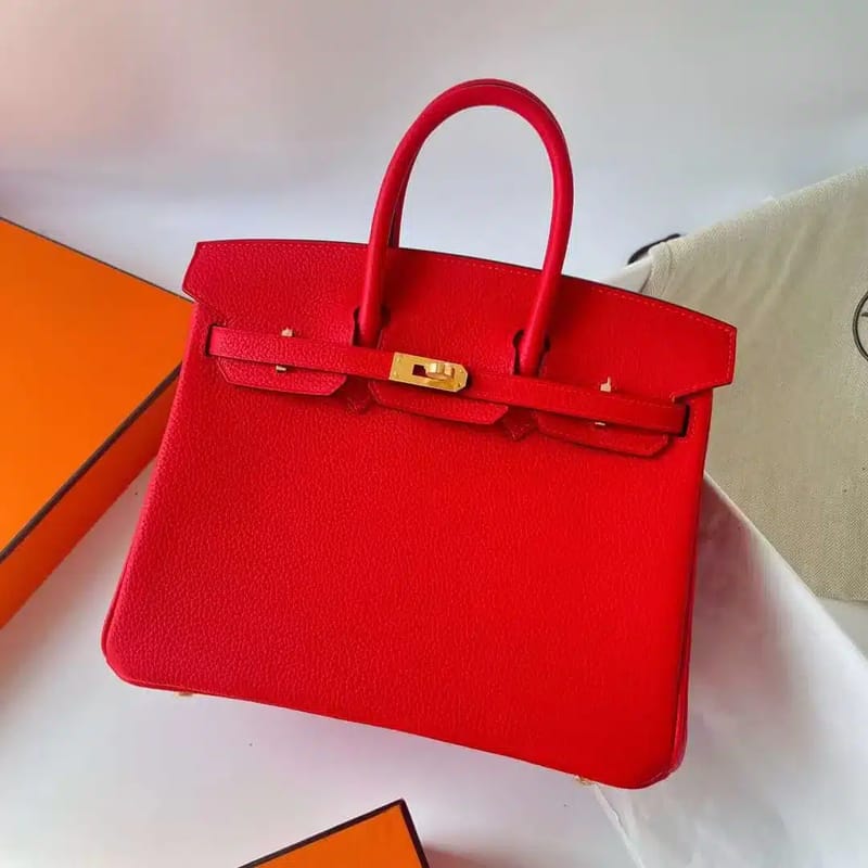 Birkin 25cm Togo CK18 S3 Rouge de Coeur Ghw