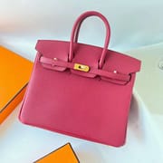 BIRKIN TOGO K1 GARNET RED GOLD HARDWARE GHW 25CM FULL HANDMADE