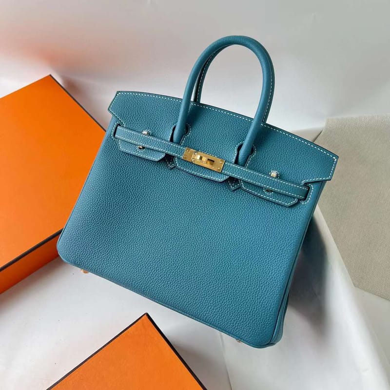 BIRKIN TOGO CK75 DENIM BLUE GOLD HARDWARE GHW 25CM FULL HANDMADE