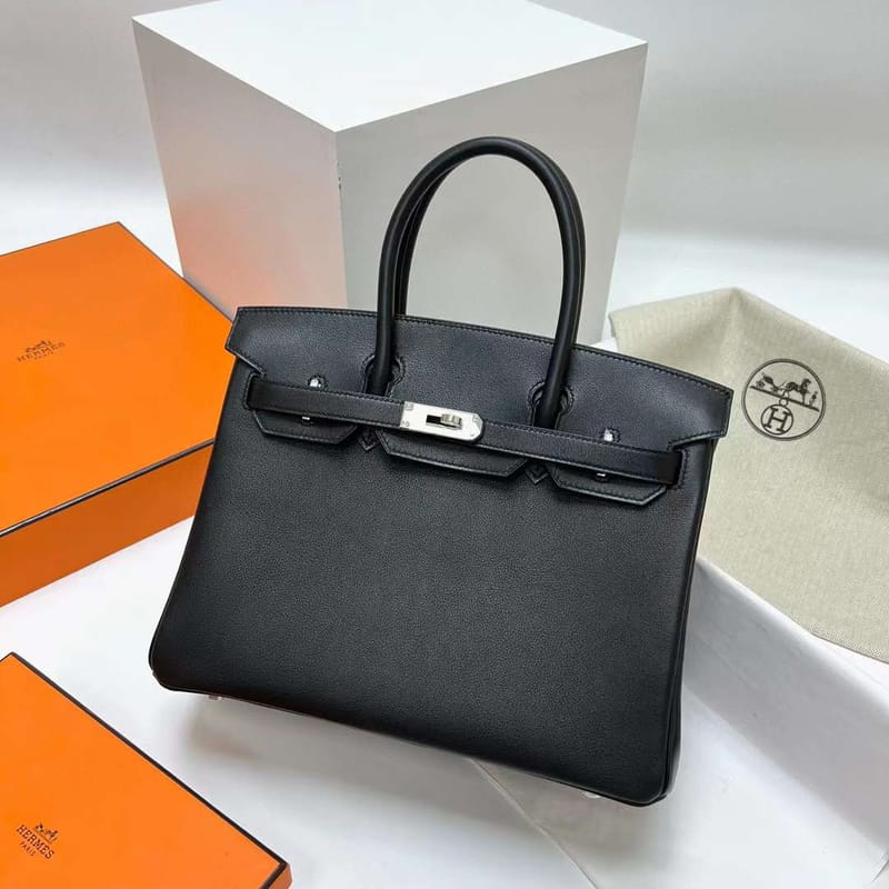 Birkin 30cm Swift CK89 Noir Phw