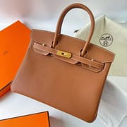 BIRKIN TOGO CK37 GOLDEN BROWN GOLD HARDWARE GHW 30CM FULL HANDMADE