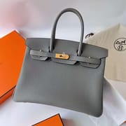 BIRKIN TOGO 0L GREY GOLD HARDWARE GHW 30CM FULL HANDMADE