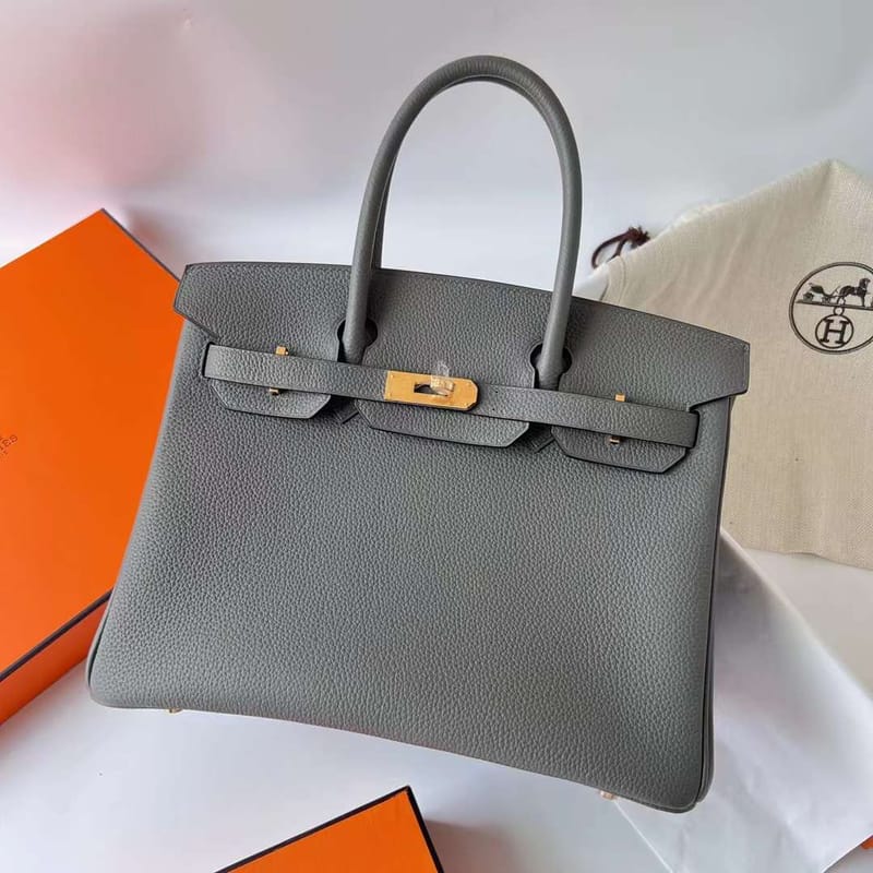 BIRKIN TOGO 0L GREY GOLD HARDWARE GHW 30CM FULL HANDMADE