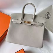 BIRKIN TOGO CK80 PEARL GREY GOLD HARDWARE GHW 30CM FULL HANDMADE