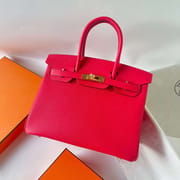 BIRKIN EPSOM I6 DEEP ROSE PINK GOLD HARDWARE 30CM FULL HANDMADE GHW
