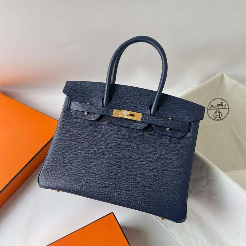 Birkin 30cm Epsom CK73 Blue Saphir Ghw