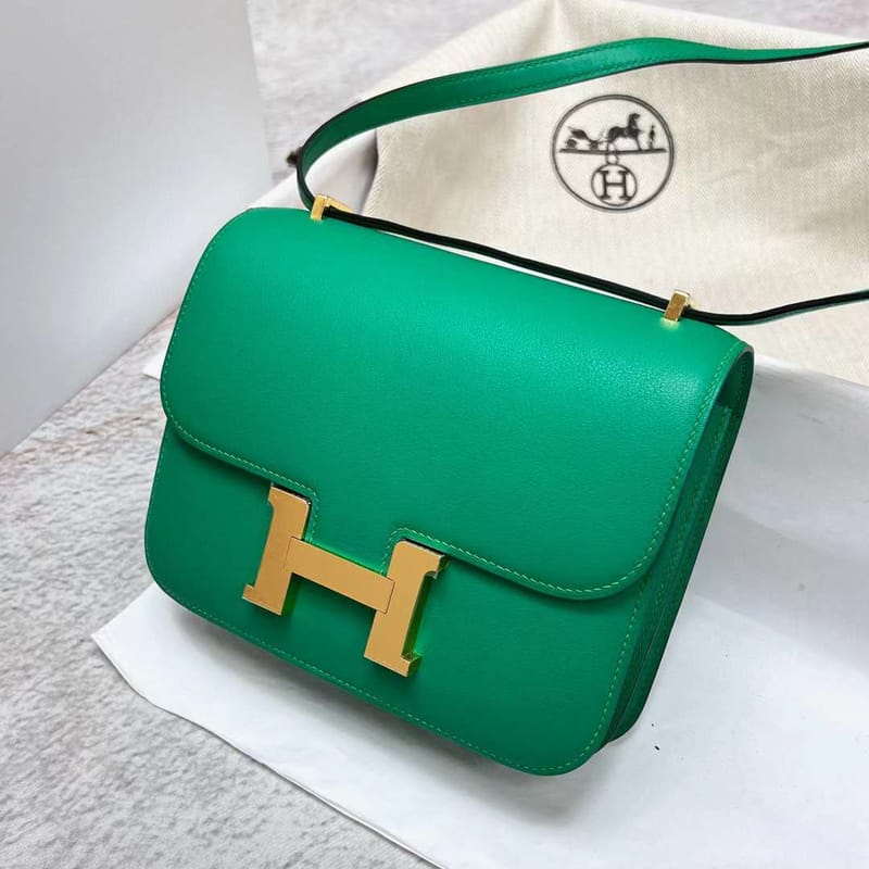 CONSTANCE SWIFT 6W MINT GREEN GOLD HARDWARE GHW 18CM FULL HANDMADE