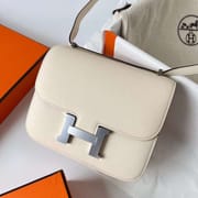 CONSTANCE EPSOM I2 CREAMY WHITE SILVER HARDWARE PHW 18CM FULL HANDMADE