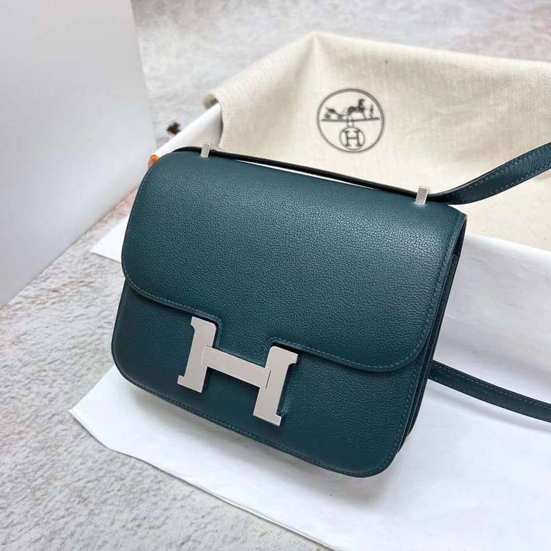 Constance 18cm Evercolor 6o Cypress Green Silver Hardware Phw Full Handmade