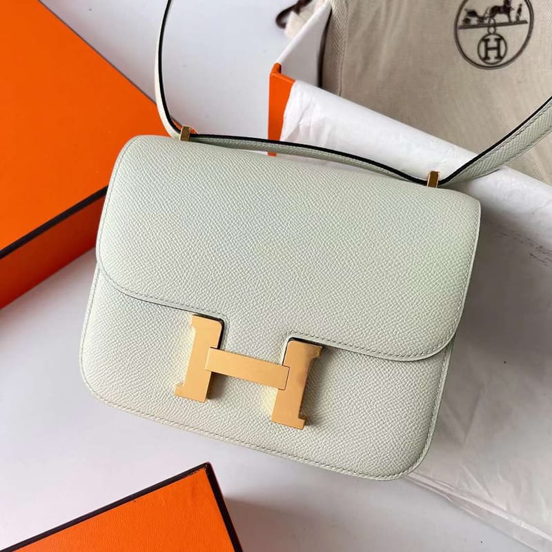 CONSTANCE EPSOM 0S LIGHT GREEN GOLD HARDWARE GHW 18CM FULL HANDMADE