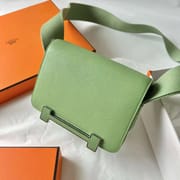 GETA CHEVER I3 AVOCADO GREEN SILVER HARDWARE 20CM FULL HANDMADE PHW