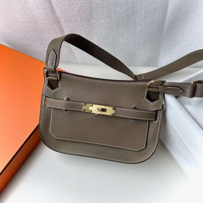 Mini Jypsiere 23cm Evercolor Ck18 Etoupe Grey Gold Hardware Full Handmade Ghw
