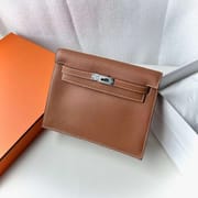KELLY DANSE EVERCOLOR CK37 GOLDEN BROWN SILVER HARDWARE 22CM FULL HANDMADE PHW