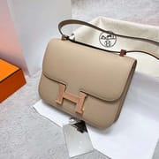 CONSTANCE 24-1 EPSOM S2 TRENCH GREY ROSE GOLD HARDWARE RGHW 24CM FULL HANDMADE