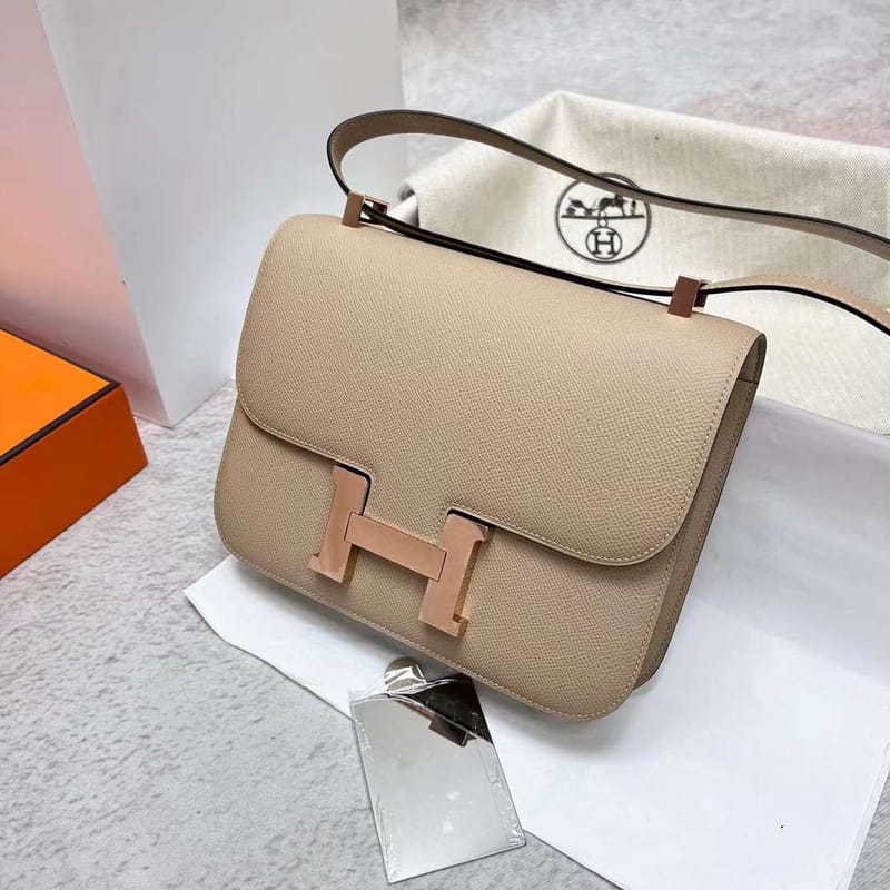 Constance 24cm Epsom S2 Trench Grey Rose Gold Hardware Rghw Full Handmade