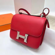 CONSTANCE SWIFT S5 TOMATO RED SILVER HARDWARE PHW 24CM FULL HANDMADE