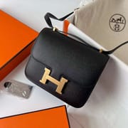 CONSTANCE EPSOM CK89 BLACK GOLD HARDWARE GHW 19CM FULL HANDMADE