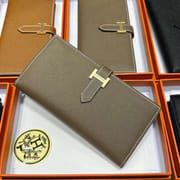 BEARN EPSOM CK18 ETOUPE GREY GOLD HARDWARE FULL HANDMADE