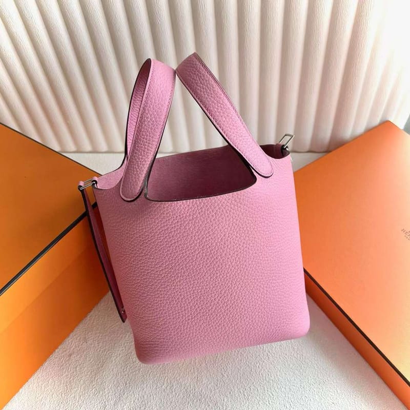 Picotin 18cm Clemence 5p Sakura Pink Silver Hardware Full Handmade Phw
