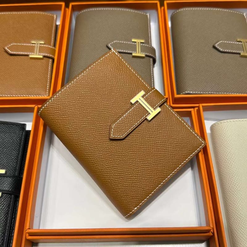Bearn Short Epsom Ck37 Golden Brown Gold Hardware Full Handmade