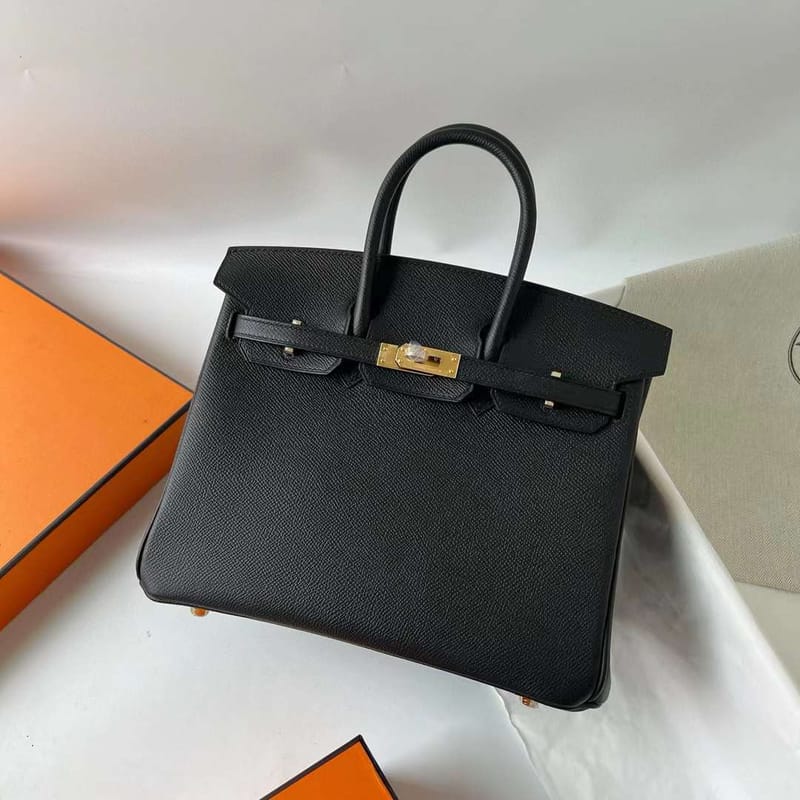 BIRKIN EPSOM CK89 BLACK GOLD HARDWARE 25CM FULL HANDMADE GHW