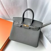 BIRKIN TOGO 0L MEDIUM GREY GOLD HARDWARE 25CM FULL HANDMADE GHW