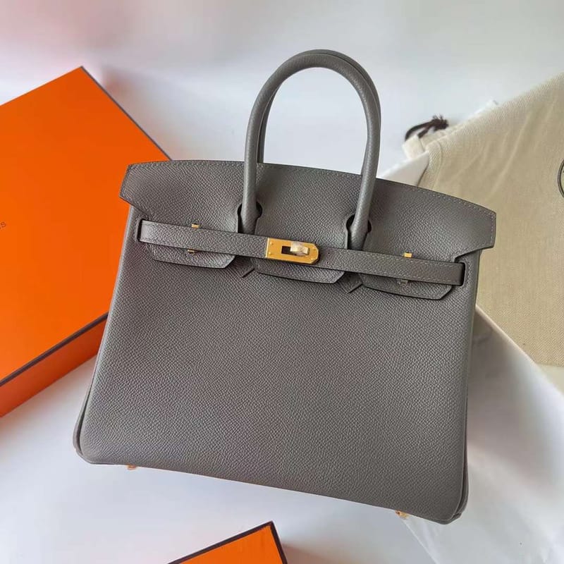 Birkin 25cm Epsom 8F Etain Ghw