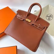 BIRKIN BARENIA NATURAL CK37 GOLDEN BROWN GOLD HARDWARE GHW 25CM FULL HANDMADE
