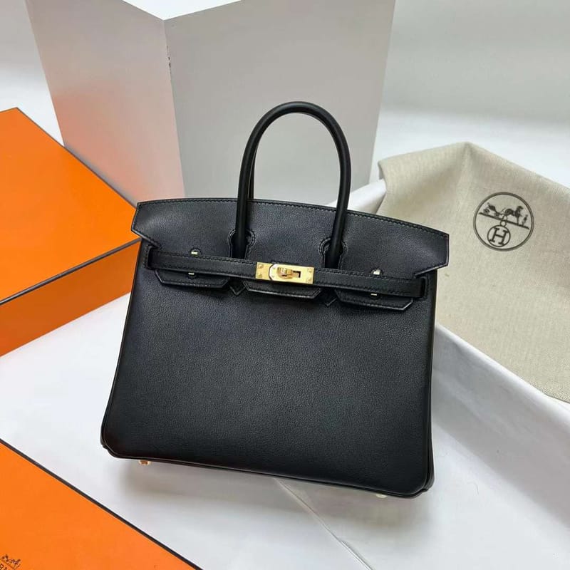 BIRKIN SWIFT CK89 BLACK GOLD HARDWARE GHW 25CM FULL HANDMADE