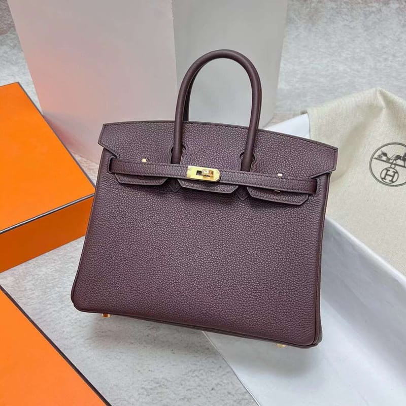 BIRKIN TOGO CK46 EBONE GOLD HARDWARE GHW 25CM FULL HANDMADE
