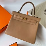 KELLY TOGO 0M KAHAKI GOLD HARDWARE 25CM GHW FULL HANDMADE
