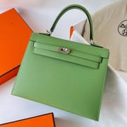 KELLY EPSOM I3 AVOCADO GREEN GOLD HARDWARE GHW 25CM FULL HANDMADE