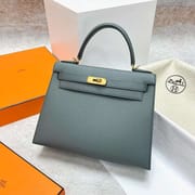 KELLY EPSOM CC63 ALMOND GREEN GOLD HARDWARE GHW 28CM FULL HANDMADE