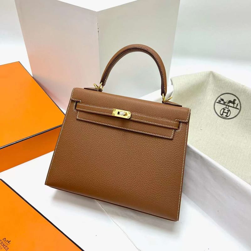 Kelly 25cm Sellier Togo Ck37 Golden Brown Gold Hardware Ghw Full Handmade