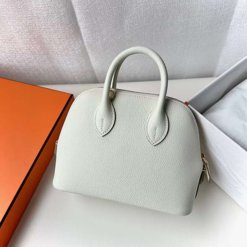 MINI BOLIDE EVERCOLOR 0T MUSHROOM WHITE & 4B BISCUIT KHAKI GOLD HARDWARE 18CM FULL HANDMADE GHW