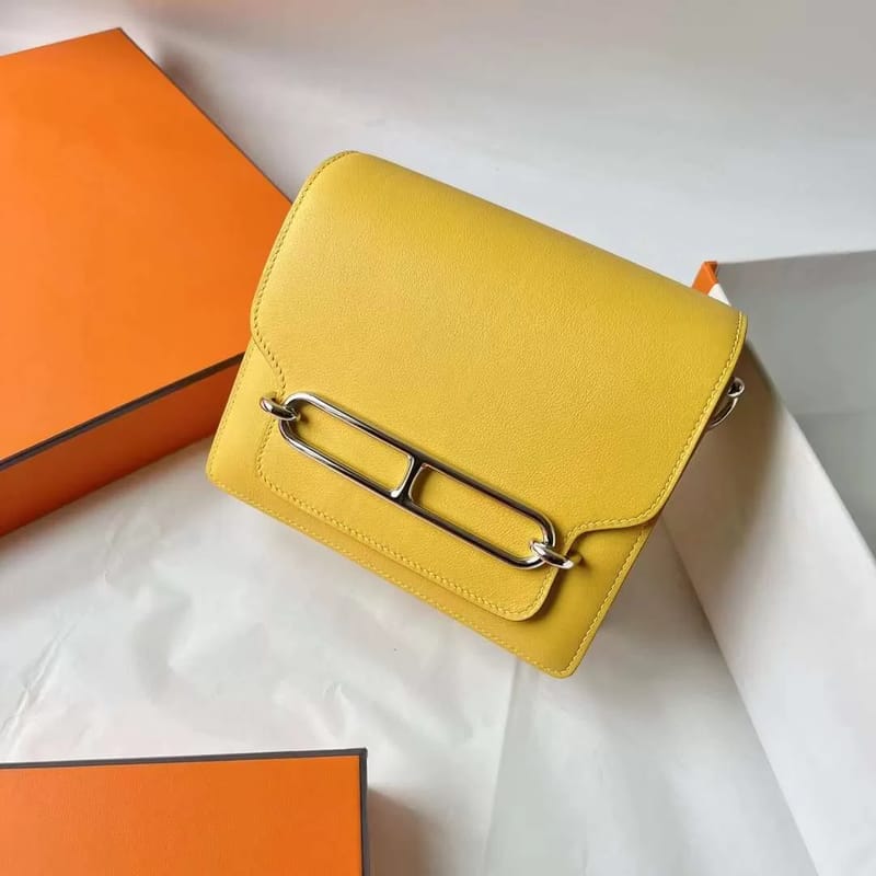 ROULIS SWIFT 9O YELLOW SILVER HARDWARE 18CM FULL HANDMADE PHW