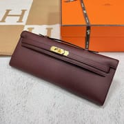 KELLY CUT EPSOM CK57 BORDEAUX RED GOLD HARDWARE 31CM FULL HANDMADE