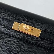 KELLY ELAN CHEVRE CK89 BLACK GOLD HARDWARE 27CM FULL HANDMADE GHW